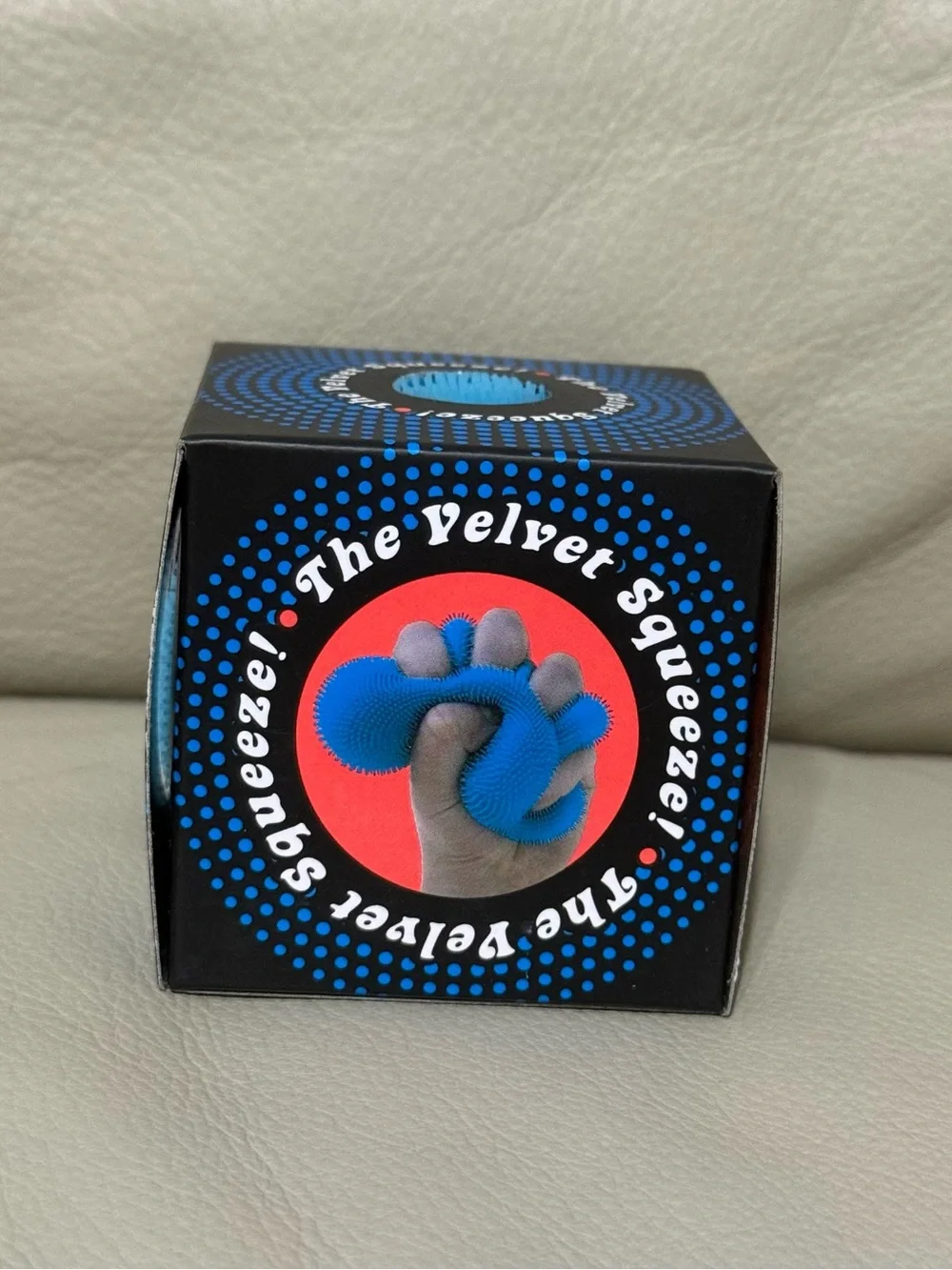 NEW NIB Blue Needoh FUZZ BALL Velvet Squeeze Nee Doh Squishy Viral Fidget
